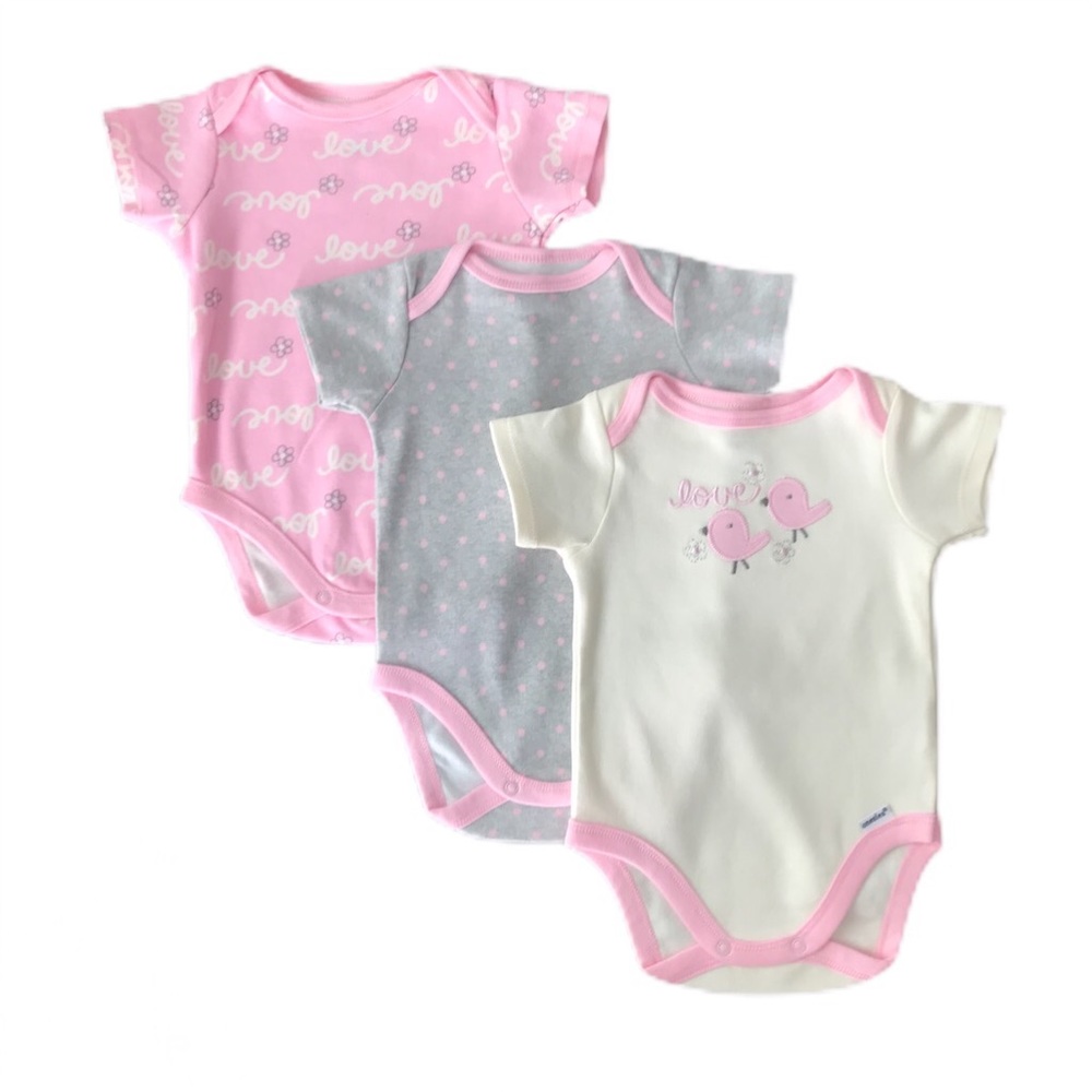 Bundle of Three Adorable ORGANIC Onesies.